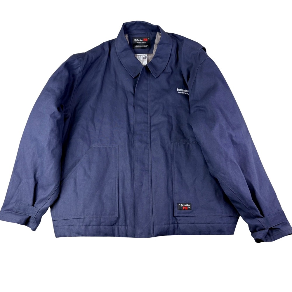 Walls 4XLT Navy Blue FR Work Jacket Flame Resistant Insulated  NWT *Company Logo